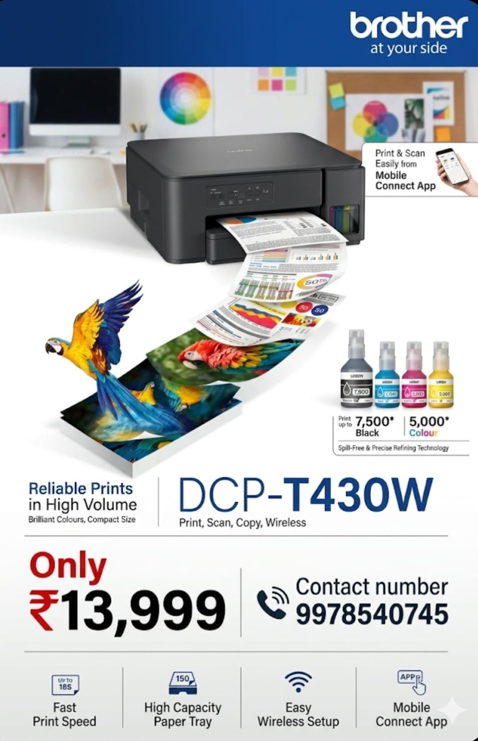 Brother DCP-T430W Printer