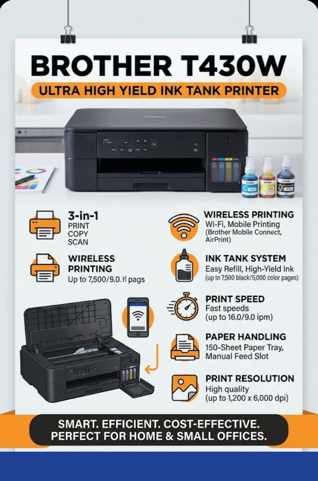 Brother T430W Ultra High Yield Ink Tank Printer