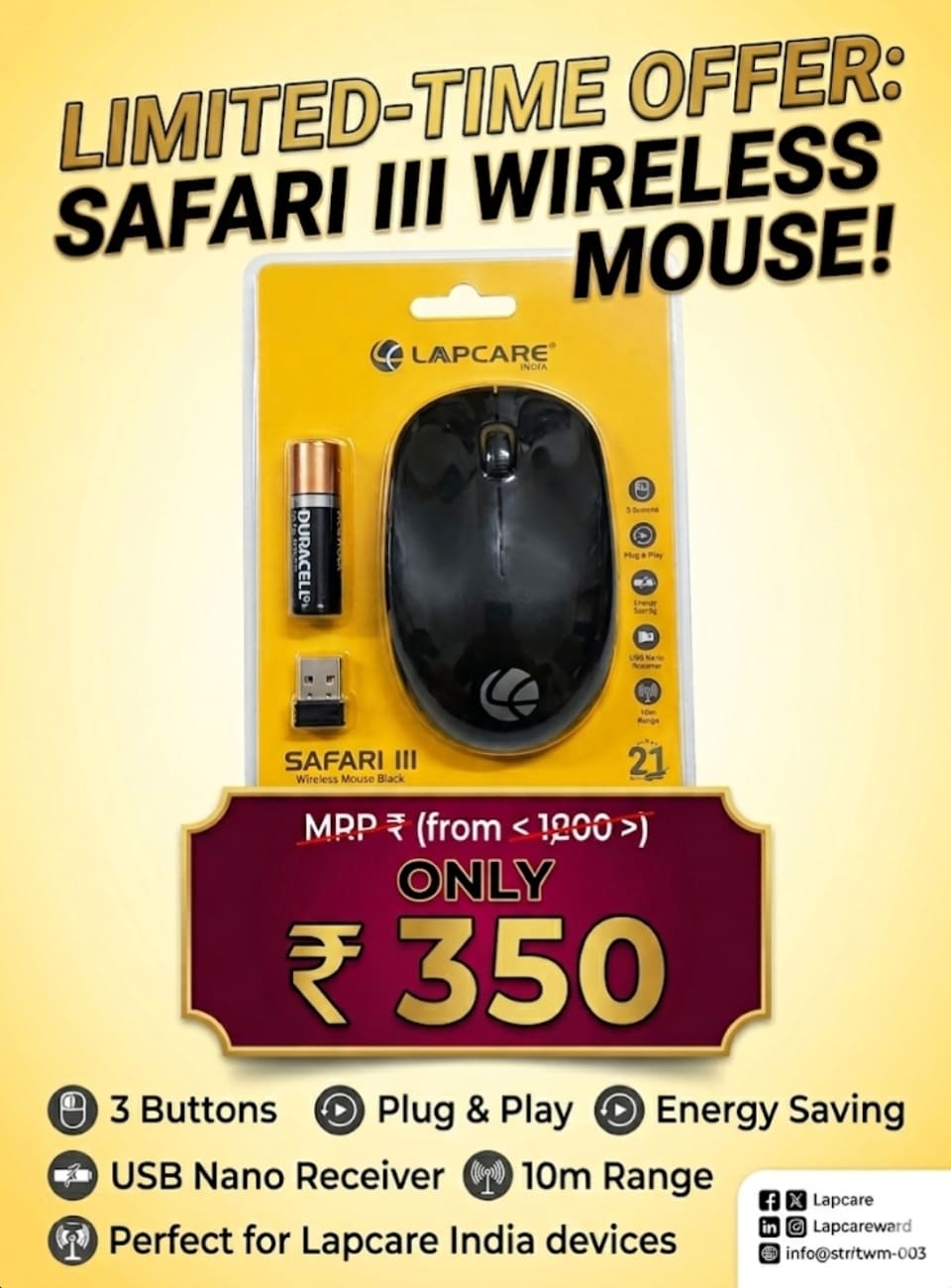 Limited-Time Offer – Safari III Wireless Mouse